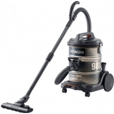 Hitachi Drum Vacuum Cleaner Dry And Wet 23 Liter 2200 Watt To Extract Dust,Dirt And Liquids Black And Golden Thailand